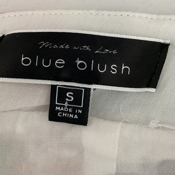 Blue Blush Tropical Print Jumpsuit Sleeveless Spaghetti Straps Cropped Wide Leg - Picture 8 of 15